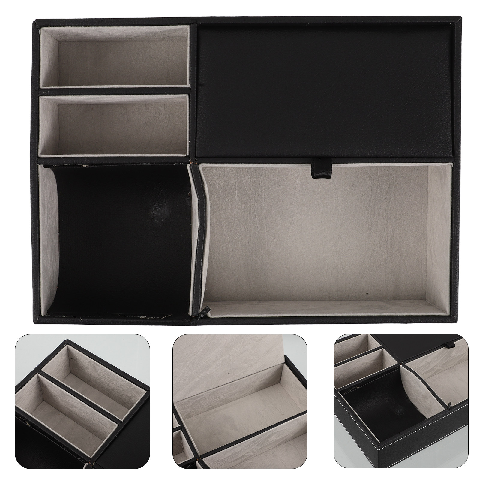 Desk Organizer - Organizador de escritorio multifuncional de PU,