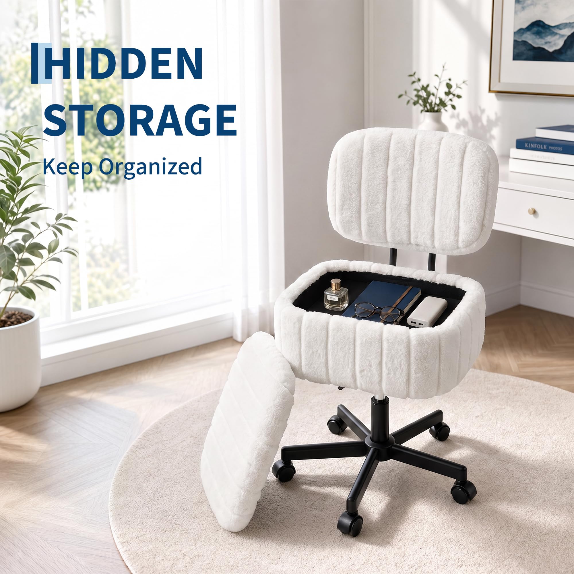 Silla de tocador con espacio d - Office Stool reseña y precio