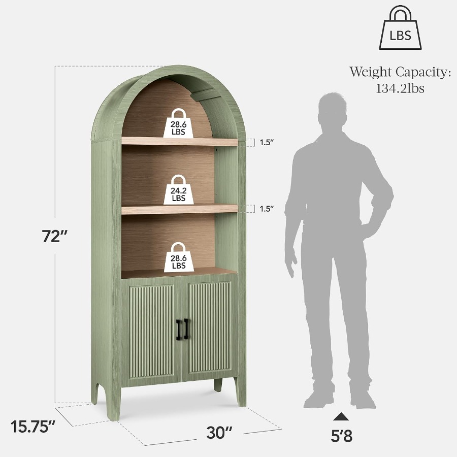 Armario de despensa arqueado d - Bookshelf reseña y precio