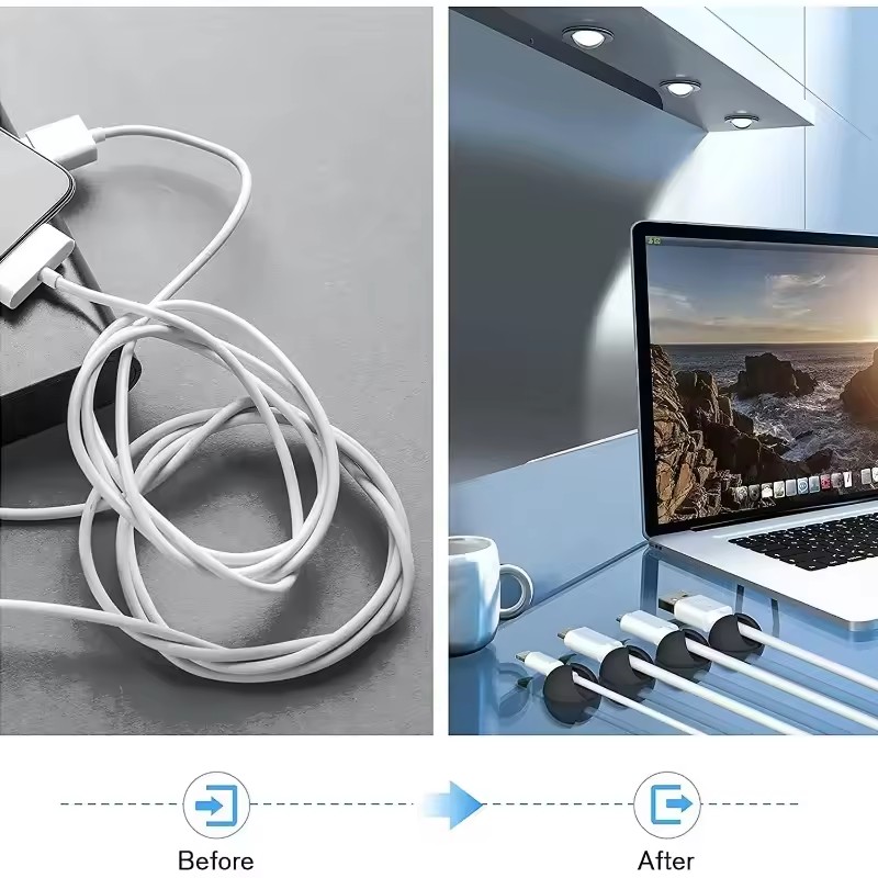 Clips para cables de escritori - Desk Organizer reseña y precio